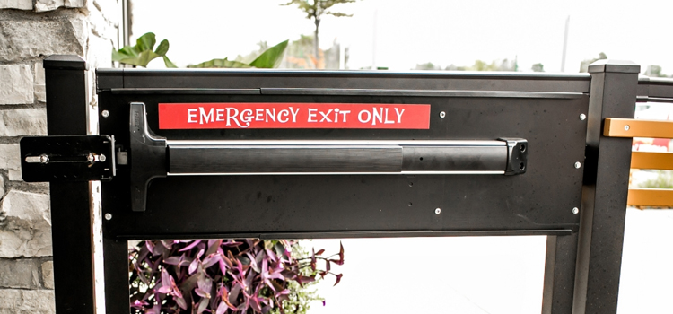emergency push bar installation in Pleasure Point